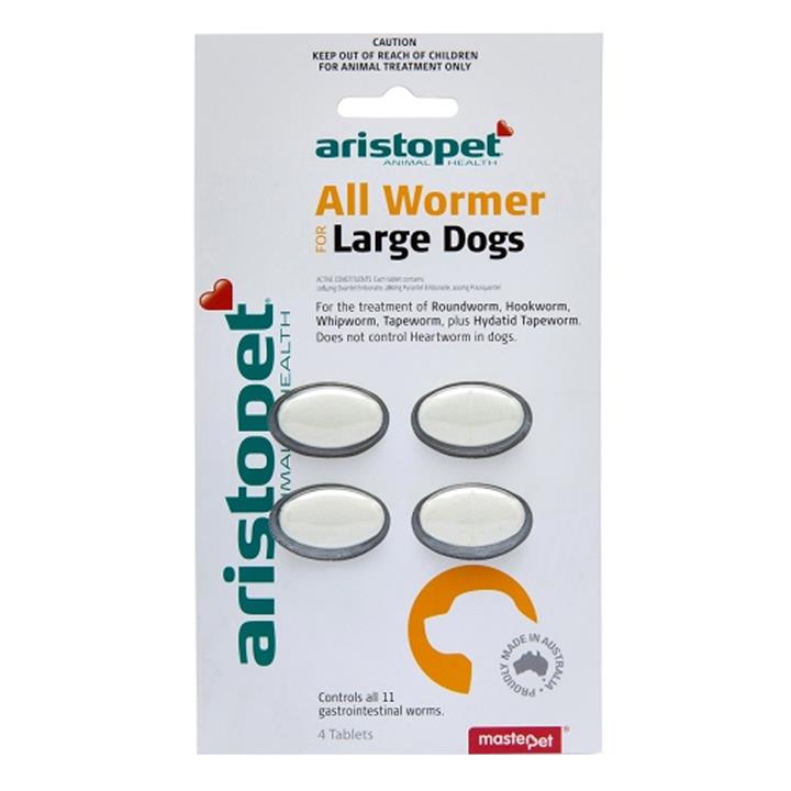 Aristopet Allwormers For Large Dogs 4 Tablets