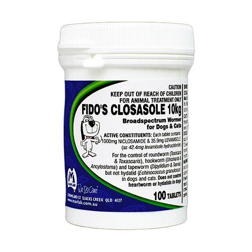 Fido's Closasole For Dogs And Cats 100 Tablets