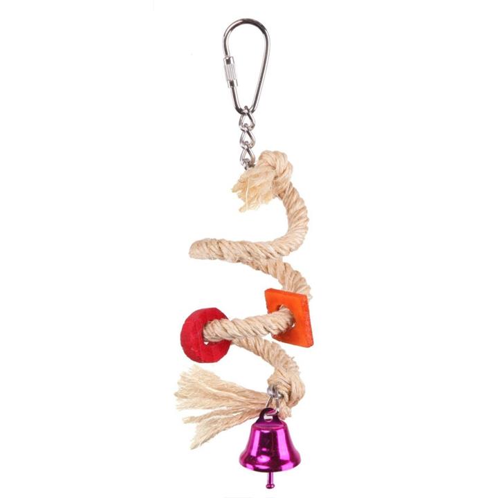 Kazoo Bird Toy With Sisal Rope And Bell Small