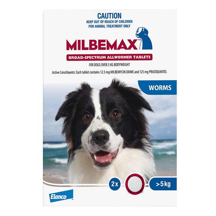 Milbemax Allwormer Tablets For Large Dogs 5 To 25 Kg 2 Tablet