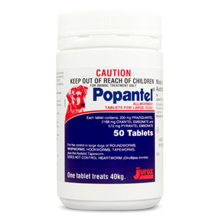 Popantel For Dogs 40 Kg 50 Tablet