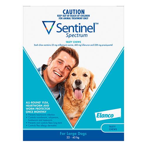 Sentinel Spectrum Tasty Chews For Large Dogs 22 To 45kg (Blue) 3 Chews