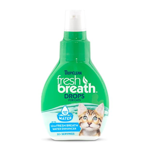 Tropiclean Fresh Breath Drops For Cats Display 3 X 65ml