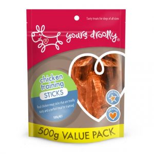 Yours Droolly Chicken Training Sticks Dog Treat 500g