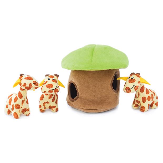 Zippypaws Burrow Giraffe Lodge Interactive Soft Dog Toy Each