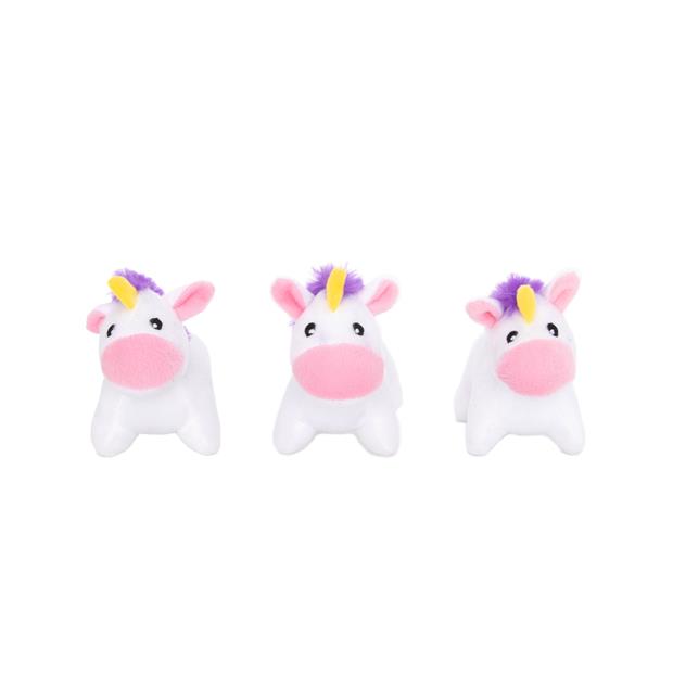 Zippypaws Miniz Unicorn Soft Dog Toy 3 Pack