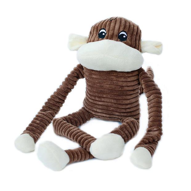 Zippypaws Spencer Crinkle Monkey Dog Toy Brown X Large