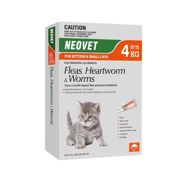 Buy Neovet Flea And Worming For Kittens And Small Cats 3 Pack for 23.98