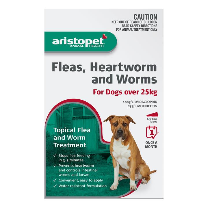 Aristopet Spot-On Treatment For Dogs Over 25 Kg (Red) 6 Pack