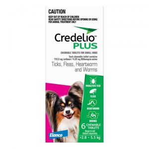 Credelio Plus For Small Dogs 2.8 - 5.5 Kg Pink 9 Chews
