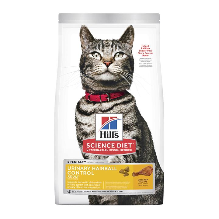 Hill's Science Diet Adult Urinary Hairball Control Chicken Dry Cat Food 3.17 Kg