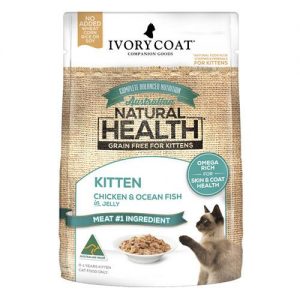 Ivory Coat Cat Kitten Grain Free Chicken And Ocean Fish In Jelly 85g X 12 Pouches 1 Pack