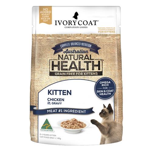Ivory Coat Cat Kitten Grain Free Chicken In Gravy 85g X 12 Pouches 1 Pack