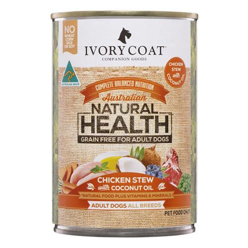Ivory Coat Dog Adult Grain Free Chicken Stew With Coconut Oil 400g X 12 Cans 1 Pack