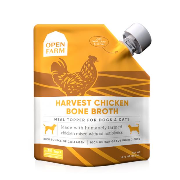 Open Farm Harvest Chicken Bone Broth Meal Topper 2 X 340g