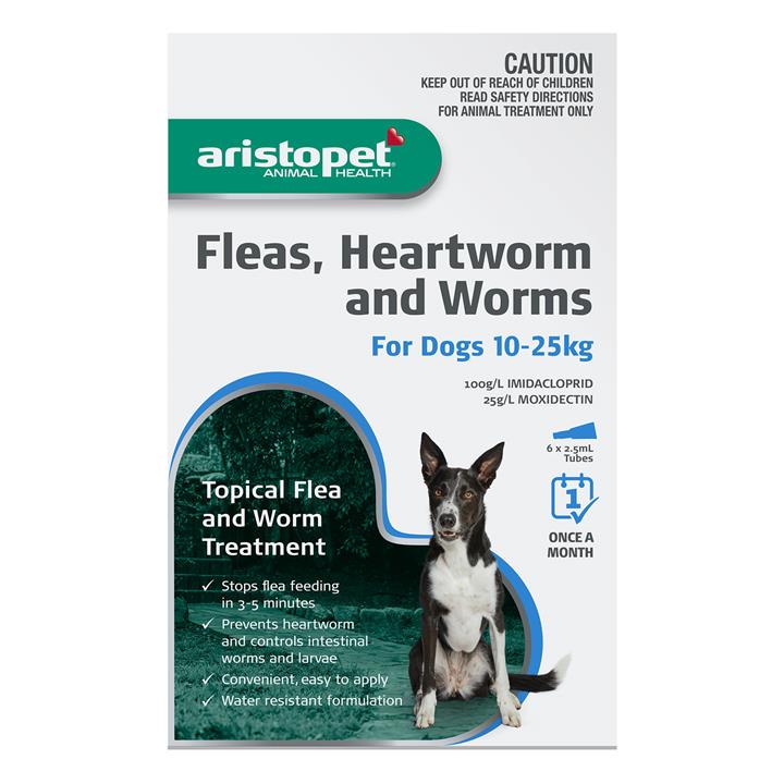 Aristopet Spot-On Treatment For Dogs 10- 25 Kg (Blue) 6 Pack