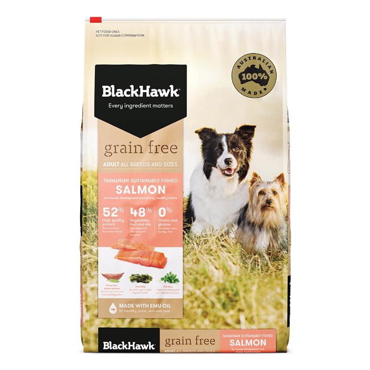 Black Hawk Adult Grain Free Salmon Dry Dog Food 7 Kg
