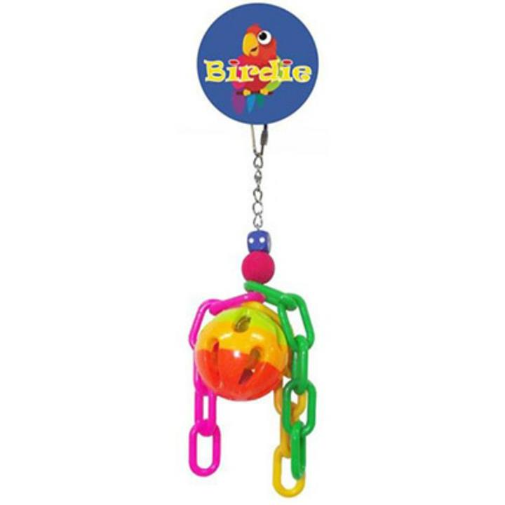 Birdie Ball with Plastic Chains Bird Toy
