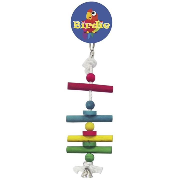 Birdie Small 4 Level Perches with Bell Bird Toy