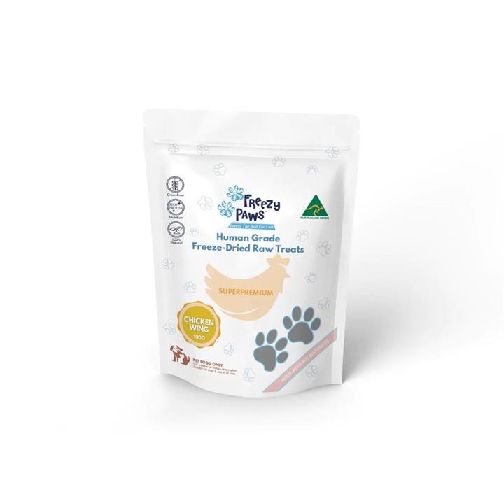 Freezy Paws Freeze Dried Chicken Wing Dog & Cat Treats 100g