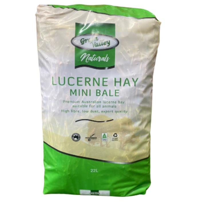 Green Valley Naturals Small Animal Mini Lucerne Bale 22L