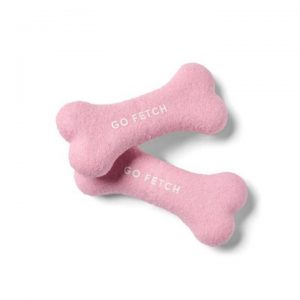 Gummi Play Time Tennis Bones Dog Toy Pink 2 Pack Small
