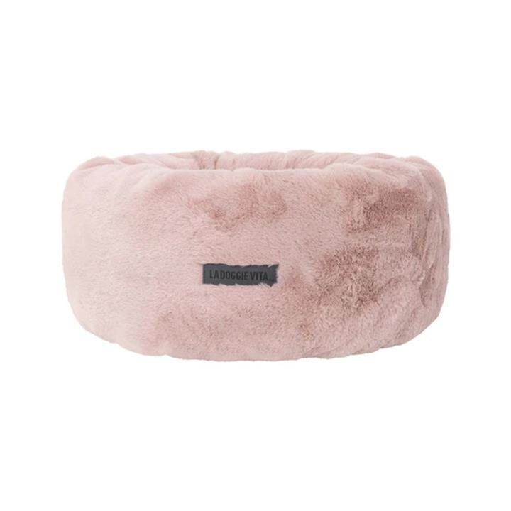 La Doggie Vita Donut Plush Pink Dog Bed Extra Large