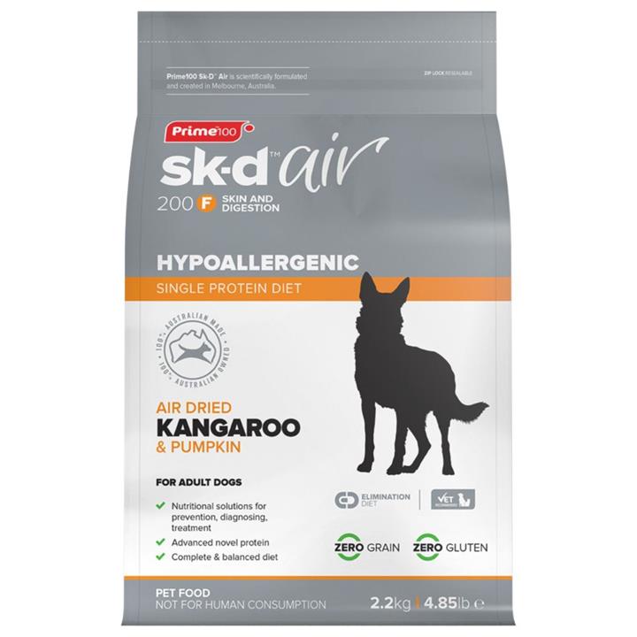 Buy Prime100 SKD Air Dried Kangaroo & Pumpkin Adult Dry Dog Food 2.2kg