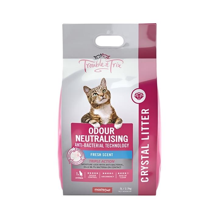 Buy Trouble & Trix Antibacterial Crystal Litter 15L for 44.89