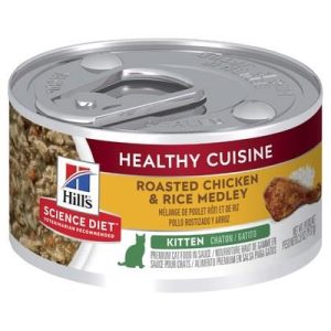 Hills Science Diet Healthy Cuisine Wet Cat Food Roasted Chicken And Rice Medley Kitten Can 79g