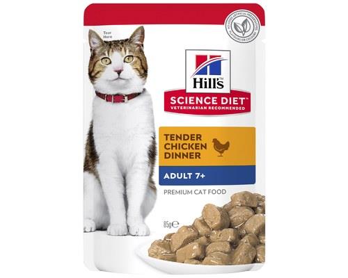 Hill's Science Diet Senior Wet Cat Food Chicken Adult 7+ Pouch 85g
