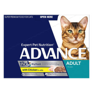 Advance Adult With Chicken In Jelly Wet Cat Food 85gm 12 Pack