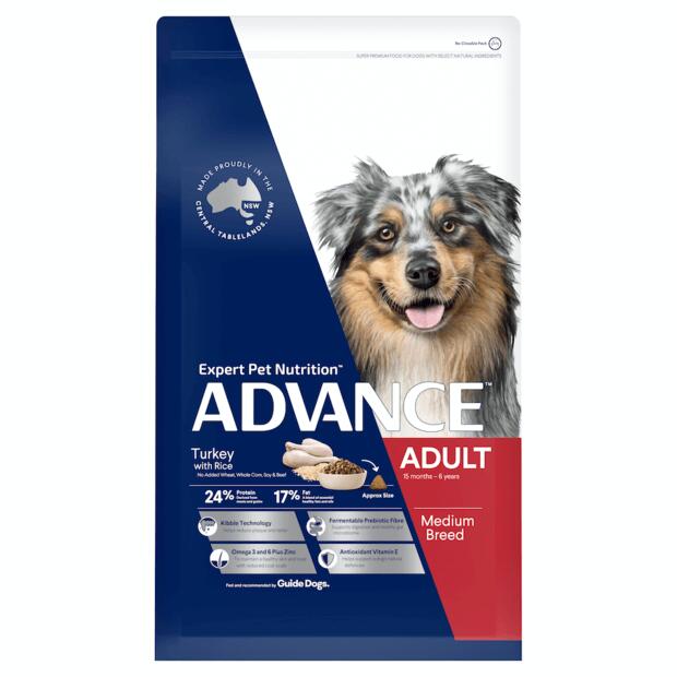 Advance Medium Adult Dry Dog Food Turkey With Rice