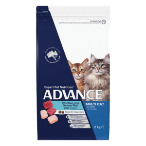 Advance Multi Cat All Ages Chicken And Ocean Fish Recipe For Fussy Eaters Dry Cat Food 2 Kg