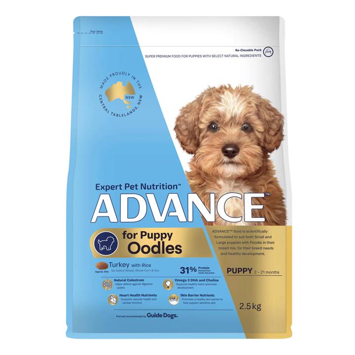 Advance Oodles Puppy Turkey With Rice Dry Dog Food 2.5 Kg