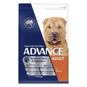 Advance Sensitive Skin & Digestion Adult All Breed Salmon With Rice Dry Dog Food 13 Kg