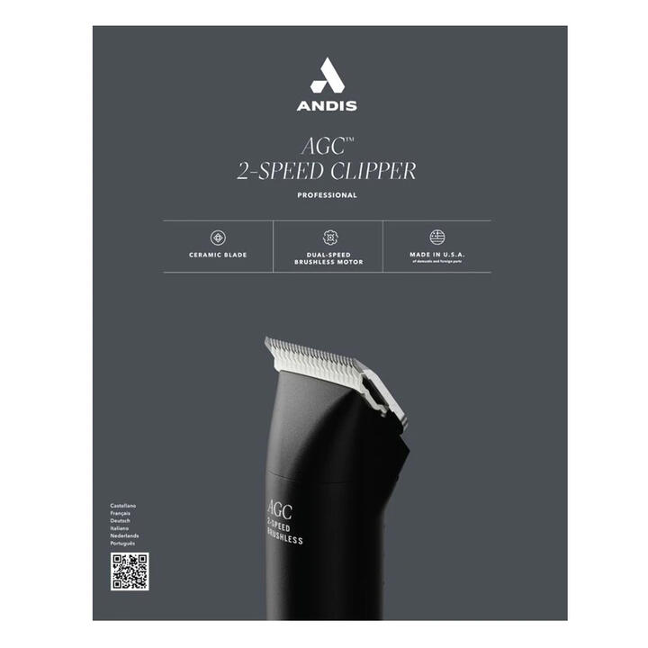 Andis Agc 2 Speed Grooming Clipper For Dogs Black 1 Pack