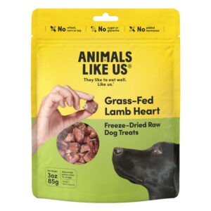 Animals Like Us Grass-Fed Lamb Heart Freeze-Dried Raw Dog Treats 85 Gm