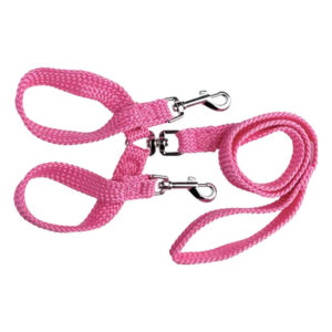Beau Pets Double Nylon - Brace Lead - Pink 20 Mm X 135cm