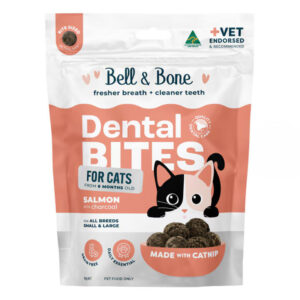 Bell & Bone Dental Bites For All Breeds Salmon With Charcoal Cat Treats 80 Gm