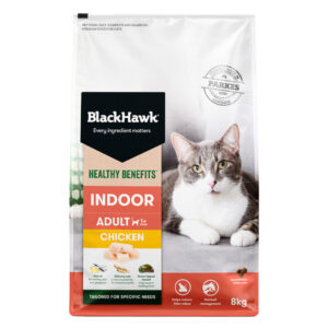 Black Hawk Healthy Benefits Indoor Adult 1+ Chicken Dry Cat Food 8 Kg