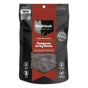 Black Hawk Kangaroo Jerky Sticks Dog Treats 100 Gm