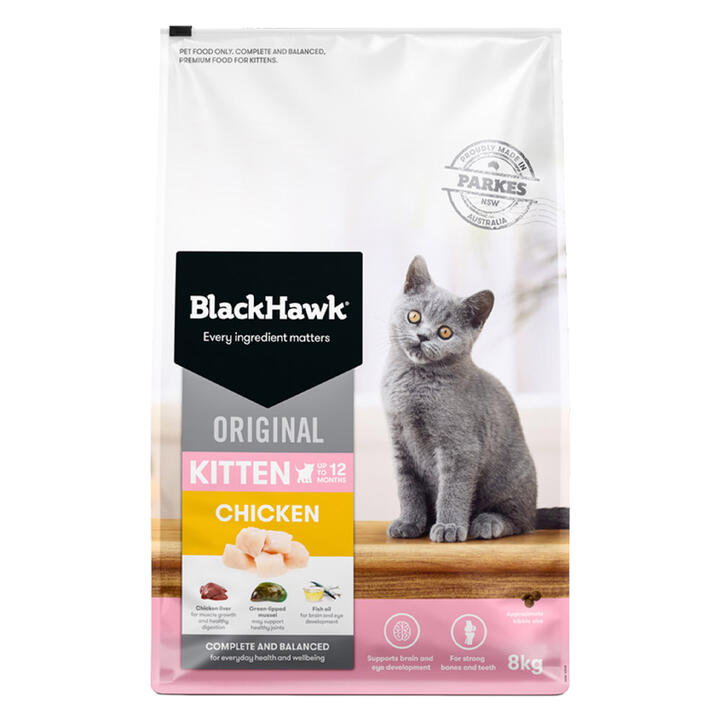 Black Hawk Original Kitten Chicken Dry Cat Food 8 Kg