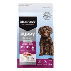 Black Hawk Original Puppy Medium Breed Lamb & Rice Dry Dog Food 3 Kg