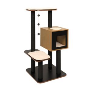 Catit Vesper High Base Cat Tree And Scratcher Black