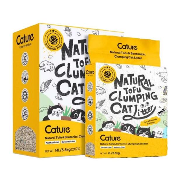 Cature Tofu Clumping Cat Litter Pellet Bentonite