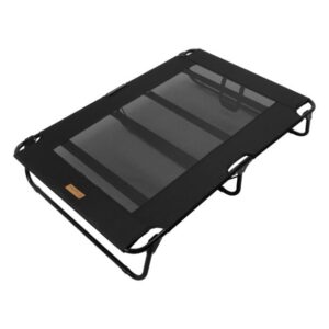 Charlies Adventure Foldable Travel Trampoline Dog Bed Black