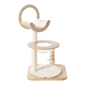 Charlies Stellar 2 Oak Wooden Cat Tree With Bubble Bed
