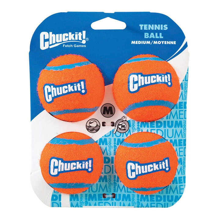 Chuckit! - Tennis Ball - Medium 4 Packs