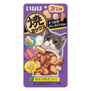 Ciao Soft Bits Mix Tuna And Chicken Fillet With Dried Bonito Chicken Soup And Squid Flavor 25 Gm